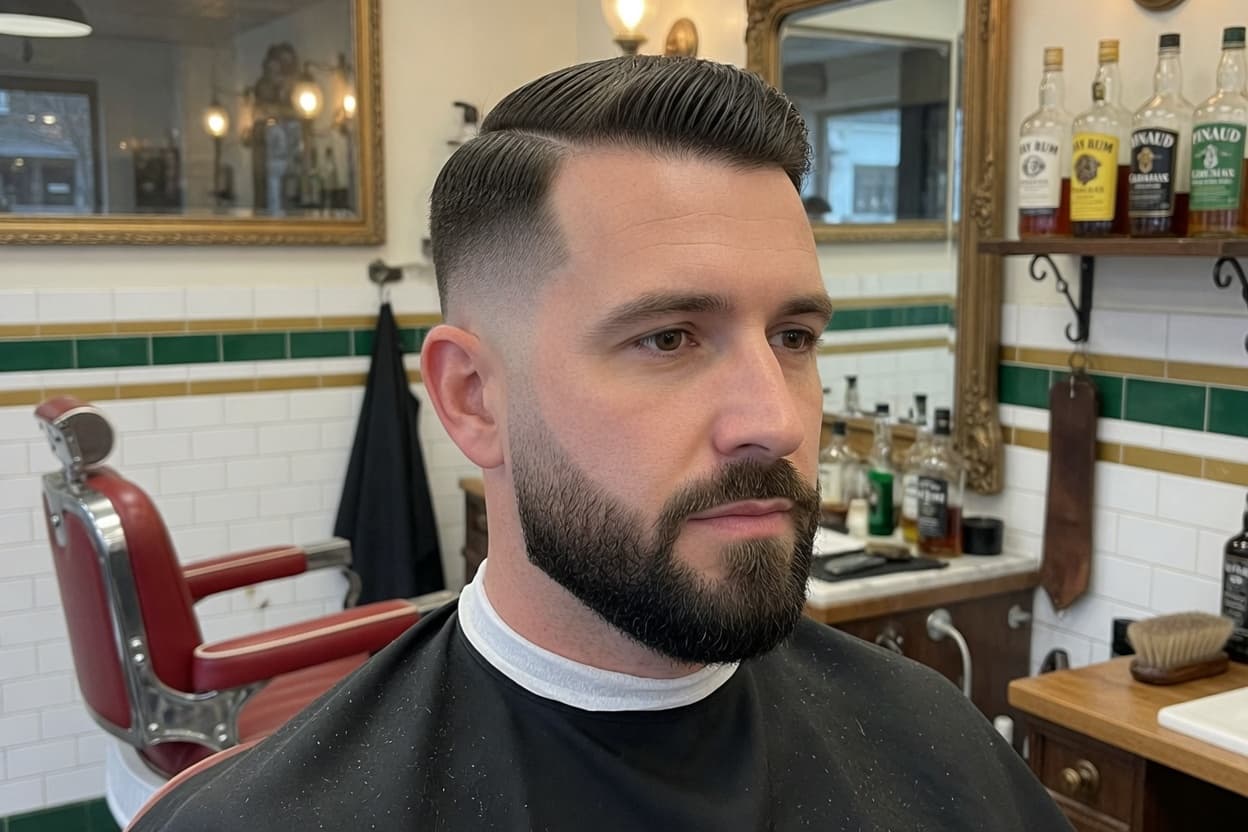 Full groom package: haircut and beard shaped together