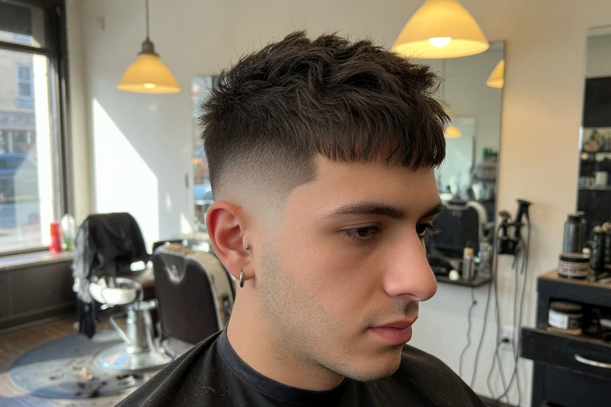Curtain fringe haircut with soft layers