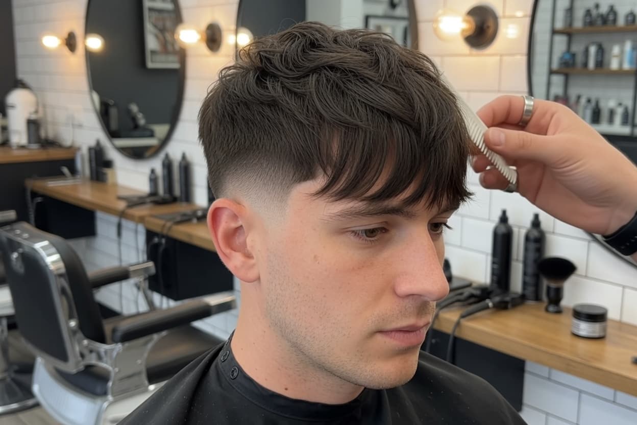 Finished styled haircut with volume and clean edges
